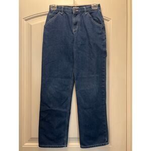 Tilly’s RSQ Girls Youth Carpenter Denim Jeans Straight Dark Wash Size 14 Blue‎